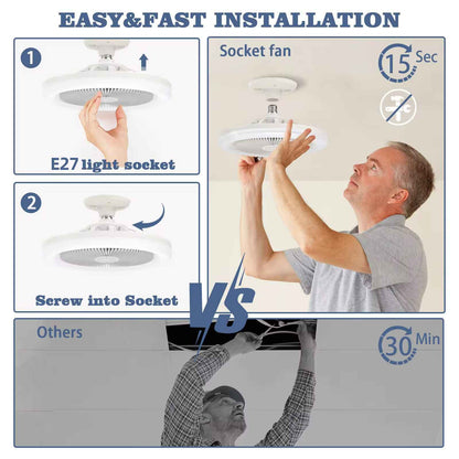 LED Lampen-Ventilator für Glühbirnenfassungen