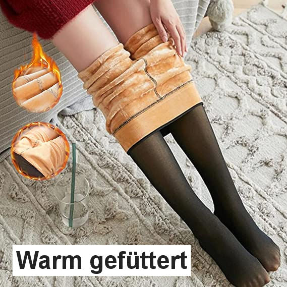 Hautfarbene Strumpfhose mit Fütterung