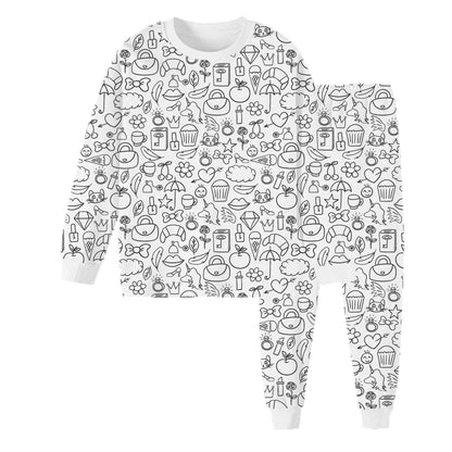 Kinder Pyjama (2-teiliges Set) zum Selbstbemalen