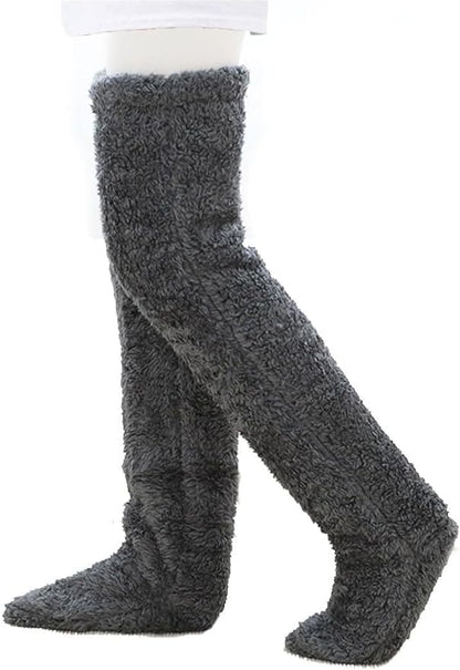 Extra-flauschige Overknee Socken