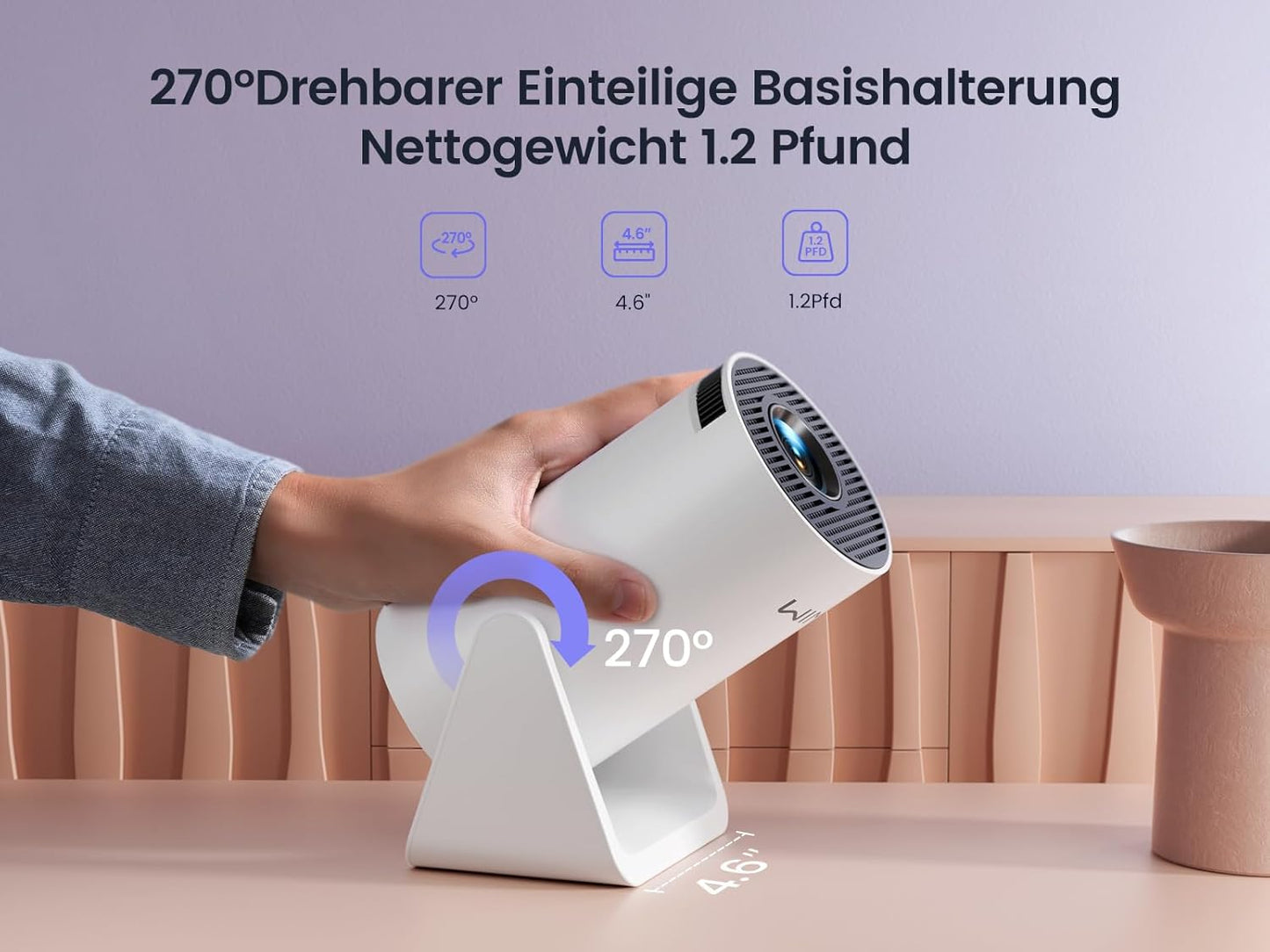Portabler HD Smart-Projektor