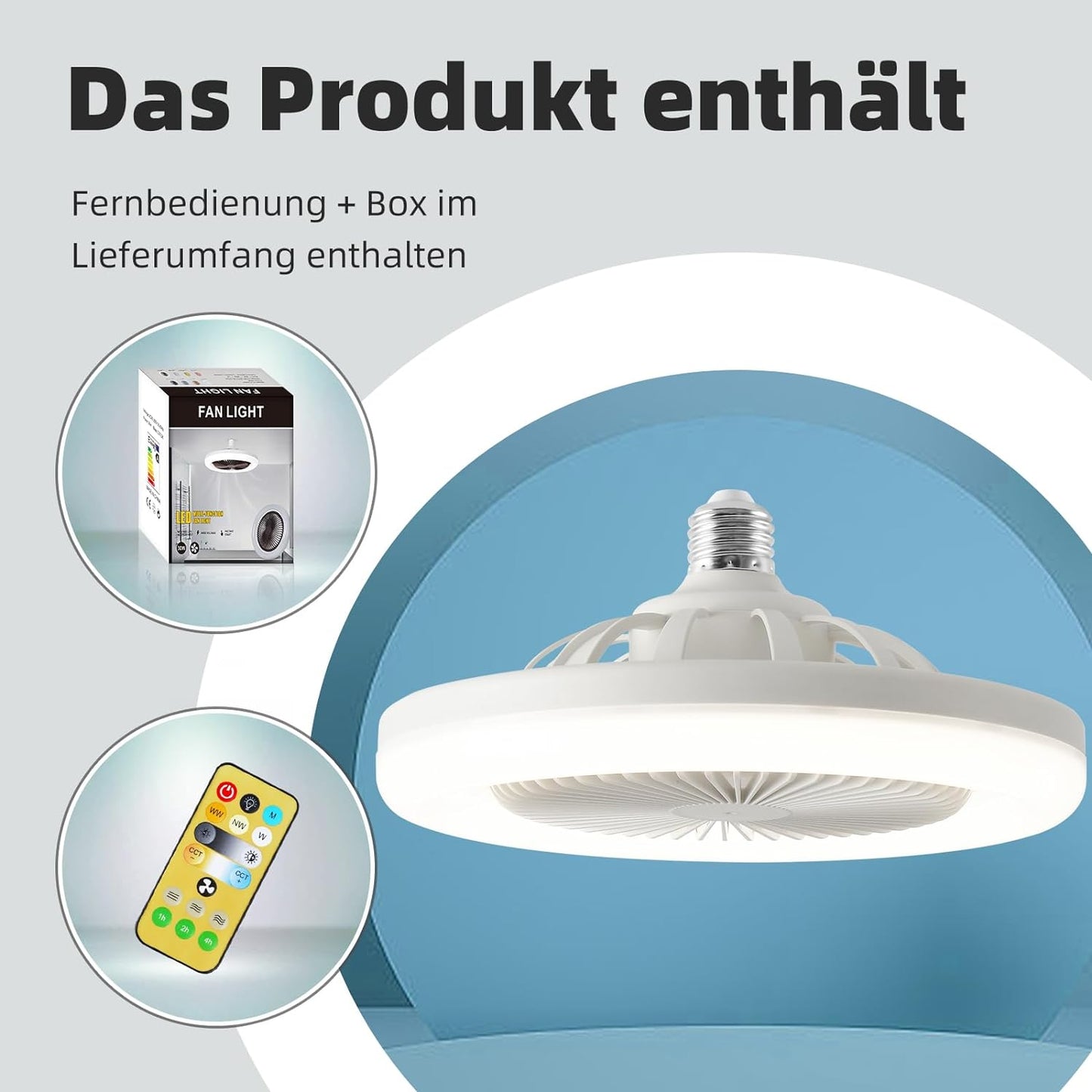 LED Lampen-Ventilator für Glühbirnenfassungen