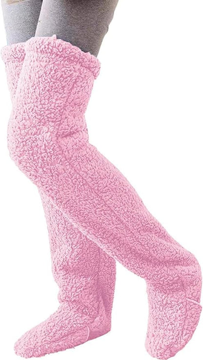 Extra-flauschige Overknee Socken