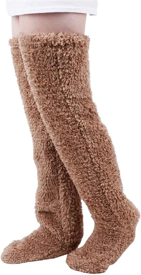 Extra-flauschige Overknee Socken