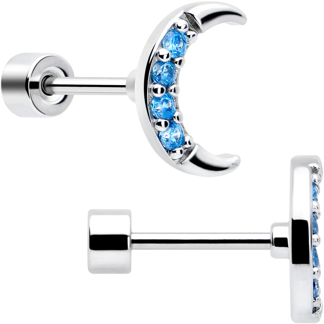 Ohrstecker mit flacher Rückseite