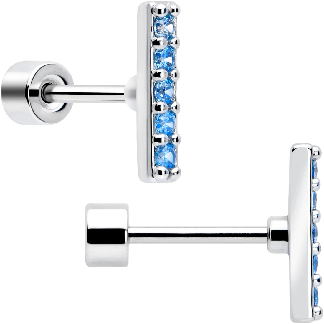 Ohrstecker mit flacher Rückseite