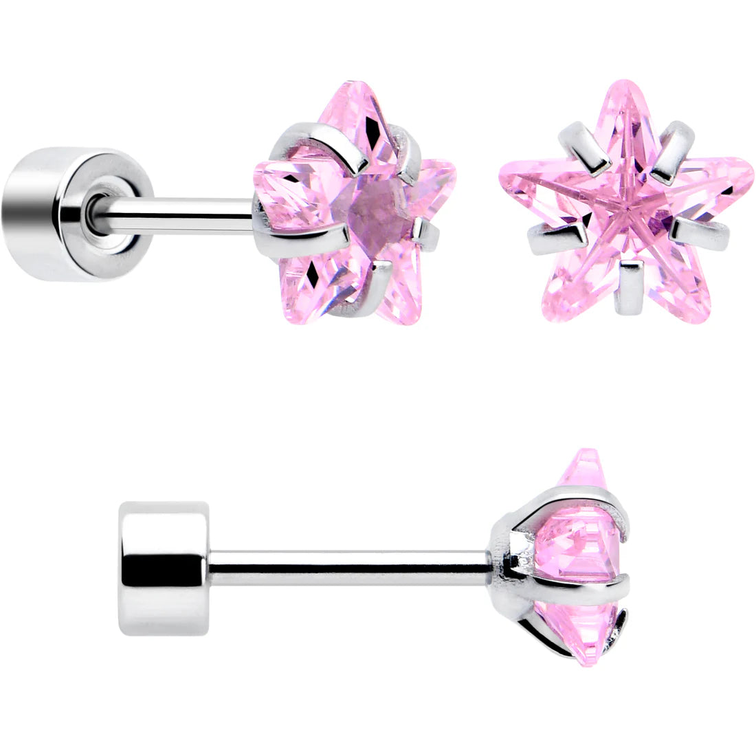 Ohrstecker mit flacher Rückseite