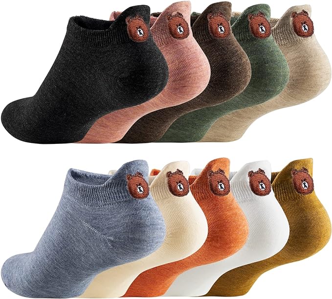 Bestickte Socken im Cartoon-Design (10 Paar Sets)