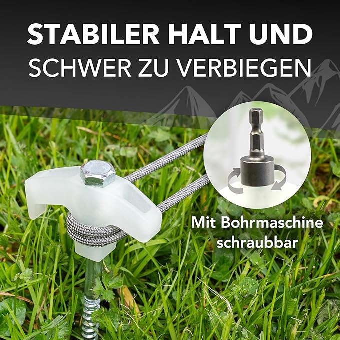 Bodenanker mit Gewinde (Leuchten im Dunkeln)