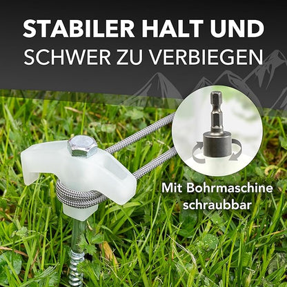 Bodenanker mit Gewinde (Leuchten im Dunkeln)