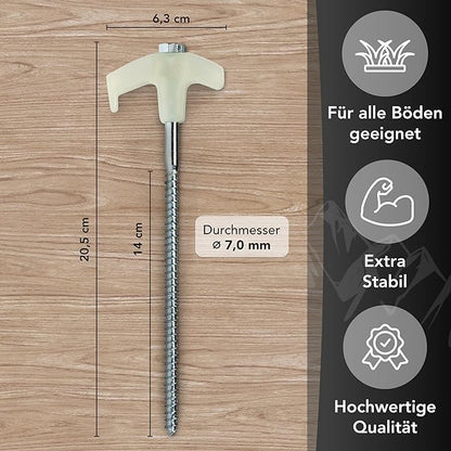 Bodenanker mit Gewinde (Leuchten im Dunkeln)