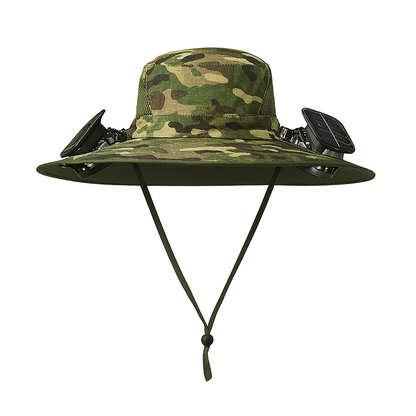 Sonnenhut mit 2 integrierten Solar-Ventilatoren