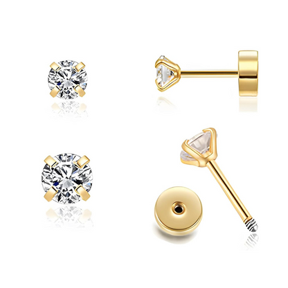 Ohrstecker mit flacher Rückseite