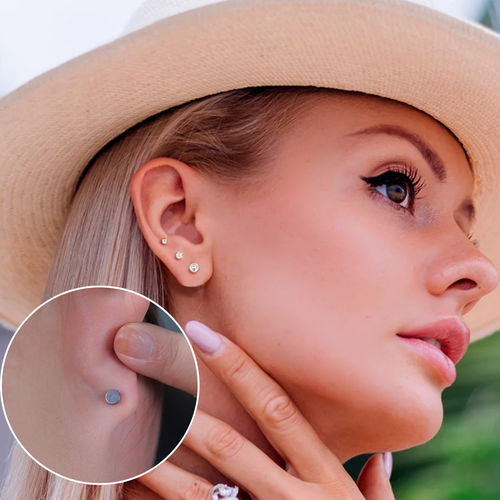 Ohrstecker mit flacher Rückseite