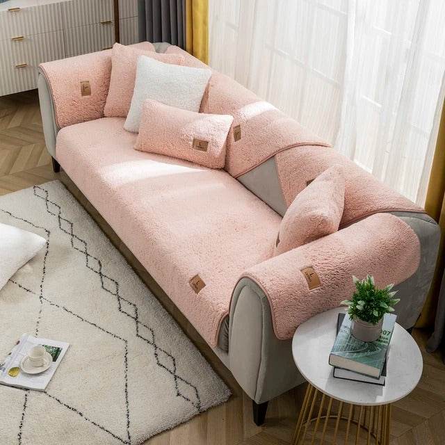 Anti-Kratz Polstermöbel Schutz im Lammfell-Design