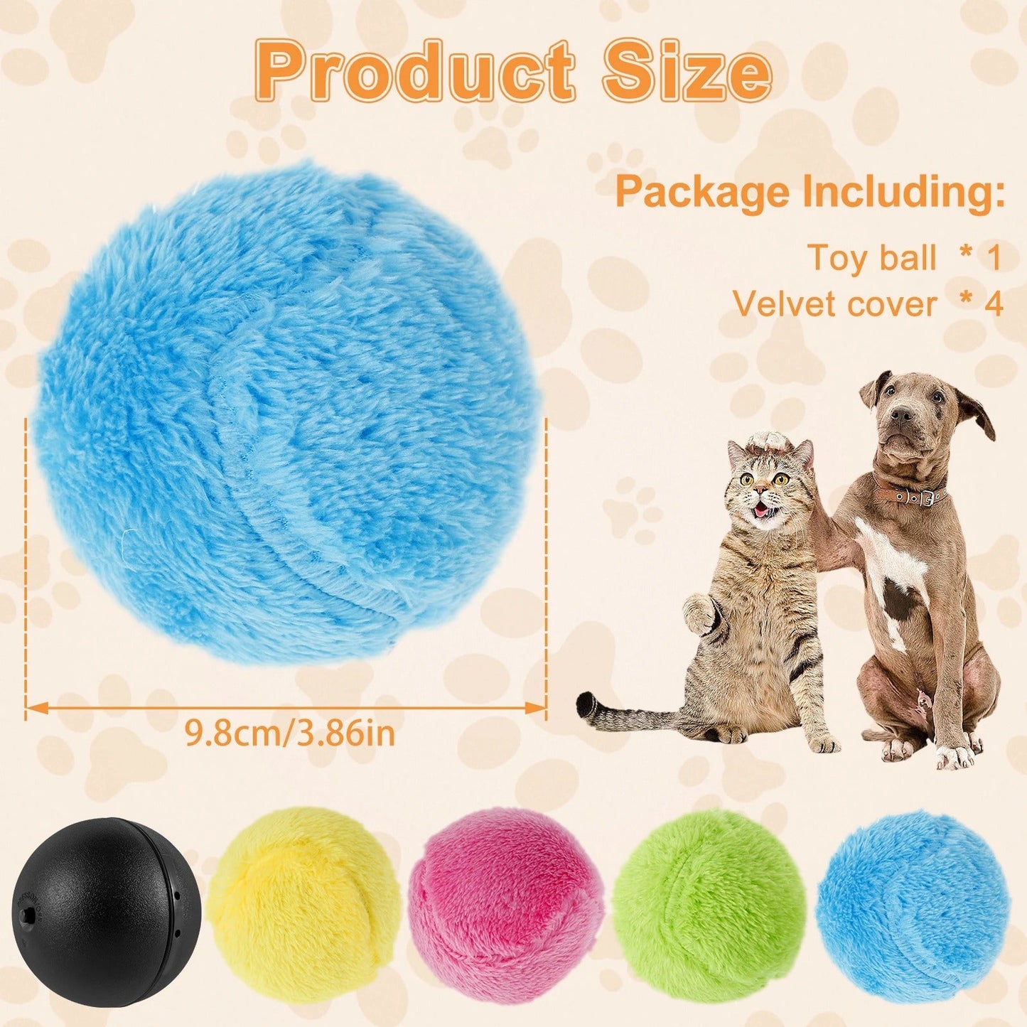 Vollautomatischer aktiver Rollball für Haustiere