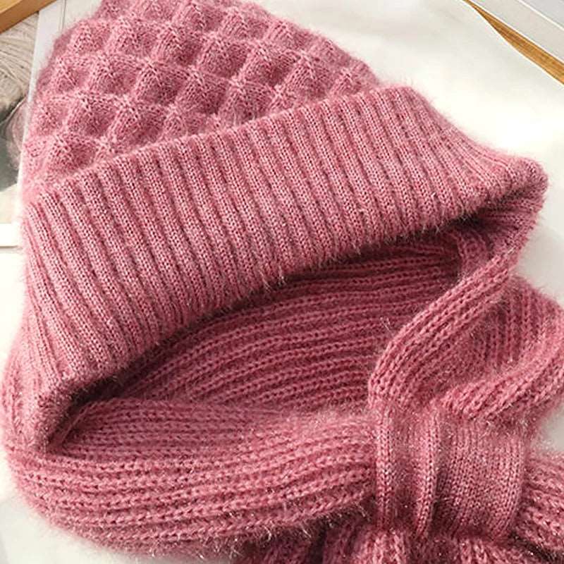 Handgestrickter Kopfwärmer für den Winter
