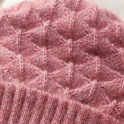 Handgestrickter Kopfwärmer für den Winter