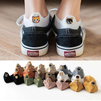 Bestickte Socken im Cartoon-Design (10 Paar Sets)