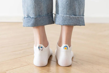 Bestickte Socken im Cartoon-Design (10 Paar Sets)