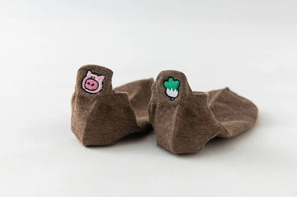 Bestickte Socken im Cartoon-Design (10 Paar Sets)