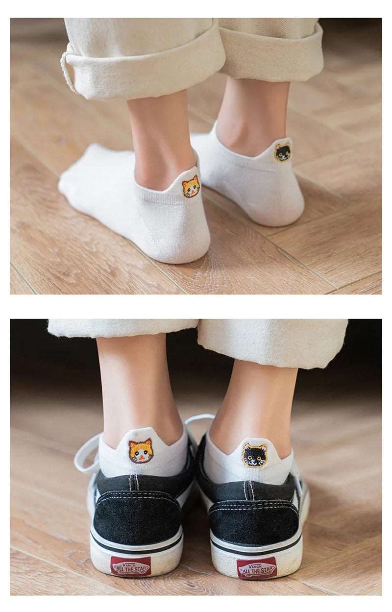 Bestickte Socken im Cartoon-Design (10 Paar Sets)