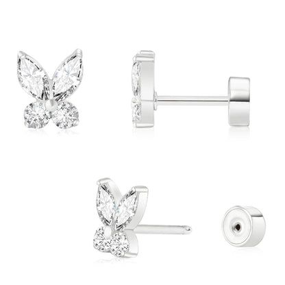 Ohrstecker mit flacher Rückseite