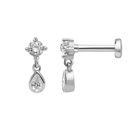 Ohrstecker mit flacher Rückseite