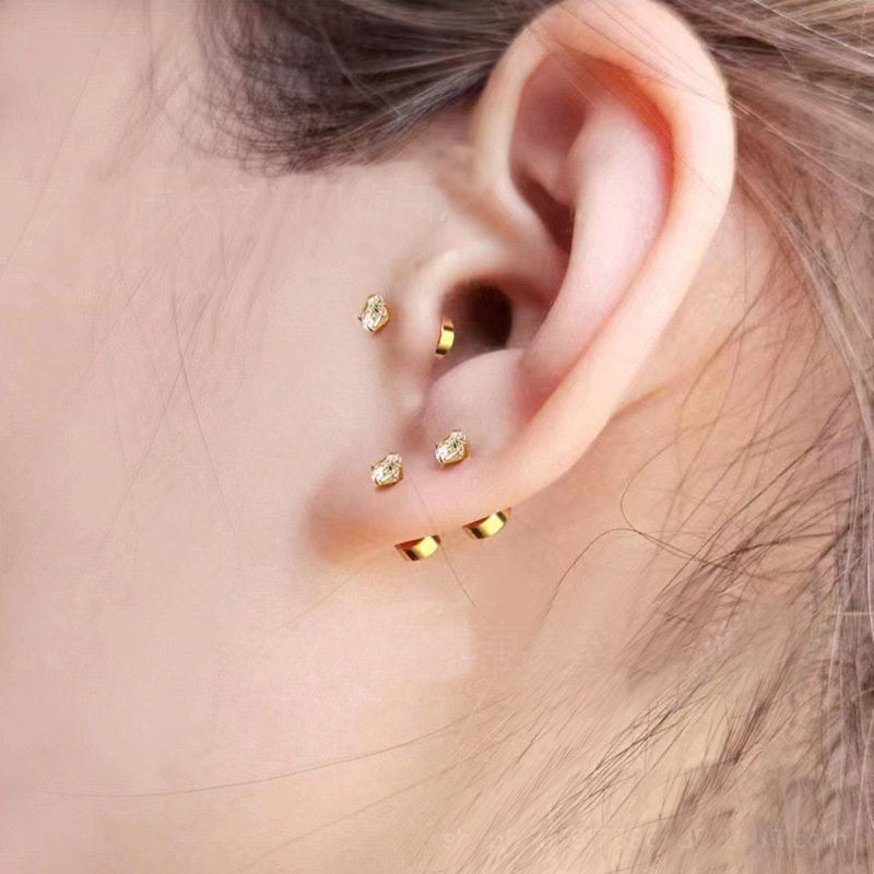 Ohrstecker mit flacher Rückseite