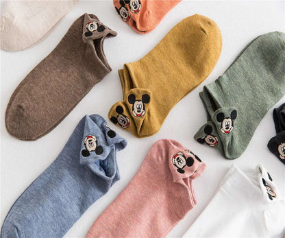 Bestickte Socken im Cartoon-Design (10 Paar Sets)