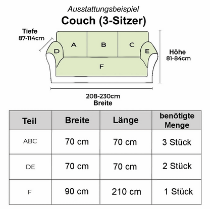 Anti-Kratz Polstermöbel Schutz im Plüsch-Design