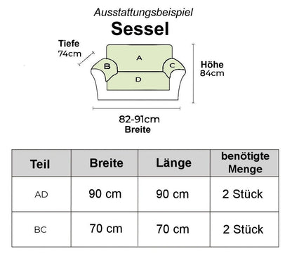 Anti-Kratz Polstermöbel Schutz im Lammfell-Design