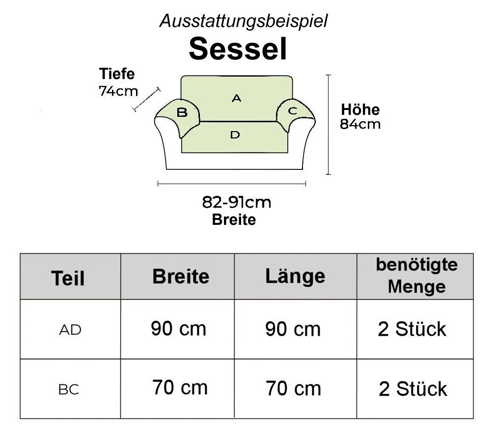 Anti-Kratz Polstermöbel Schutz im Plüsch-Design