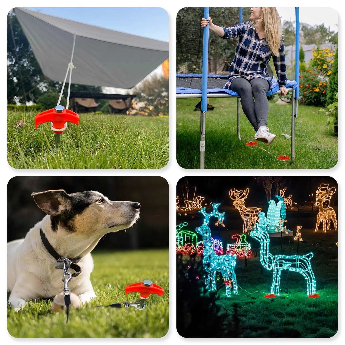 Bodenanker mit Gewinde (Leuchten im Dunkeln)